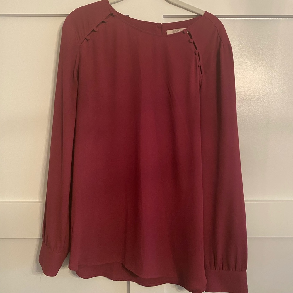 LOFT Maroon Blouse